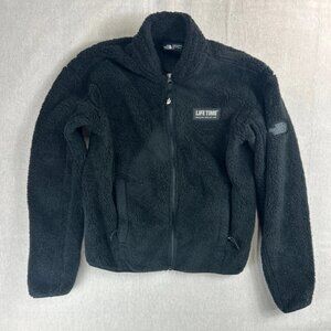The North Face Womens Black Sherpa Full Zip Outdoor Fleece Lightweight Jacket S
